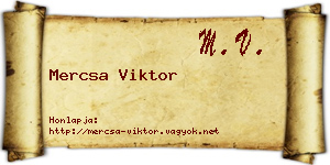 Mercsa Viktor névjegykártya